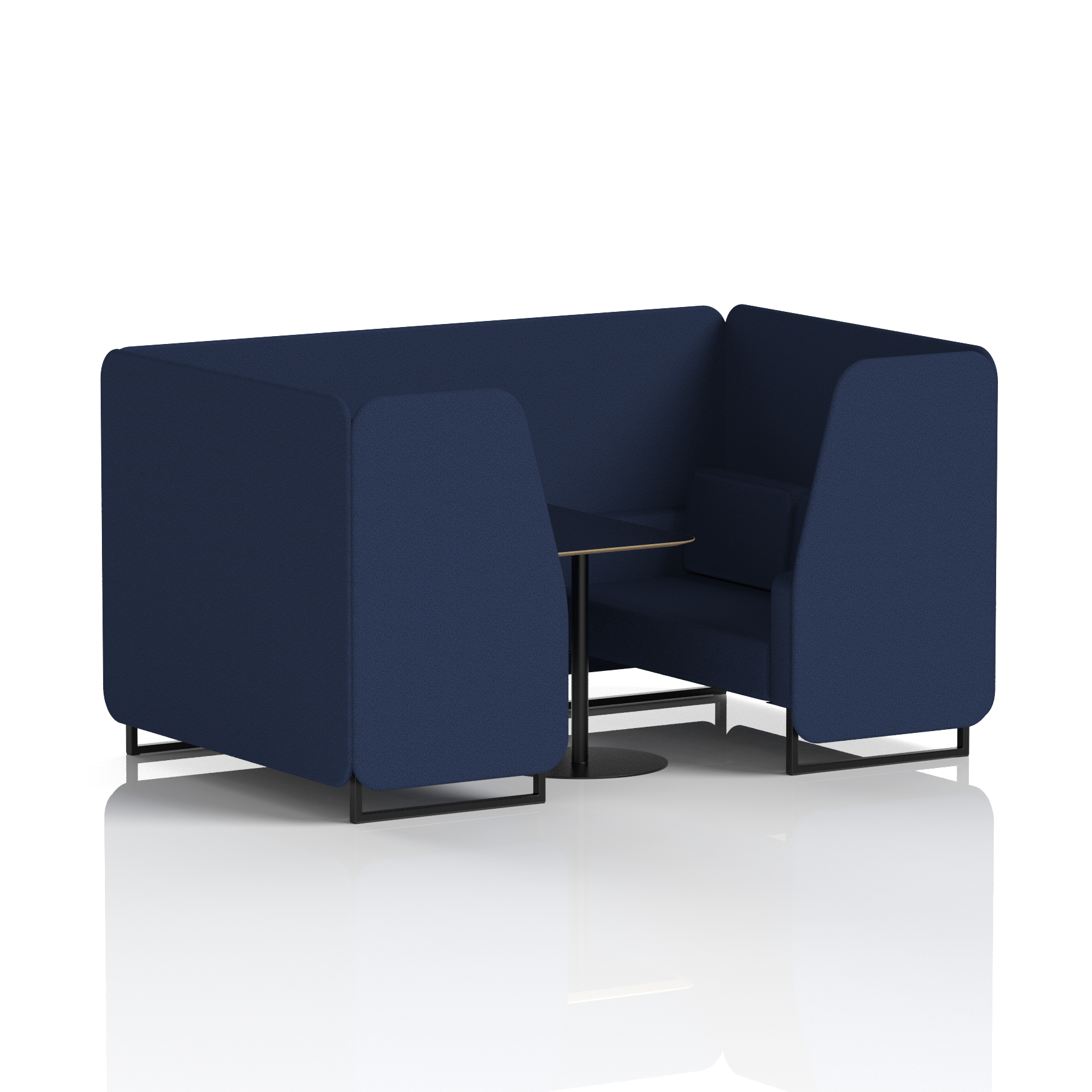 Brixworth Booth With Black Table In Single Tone