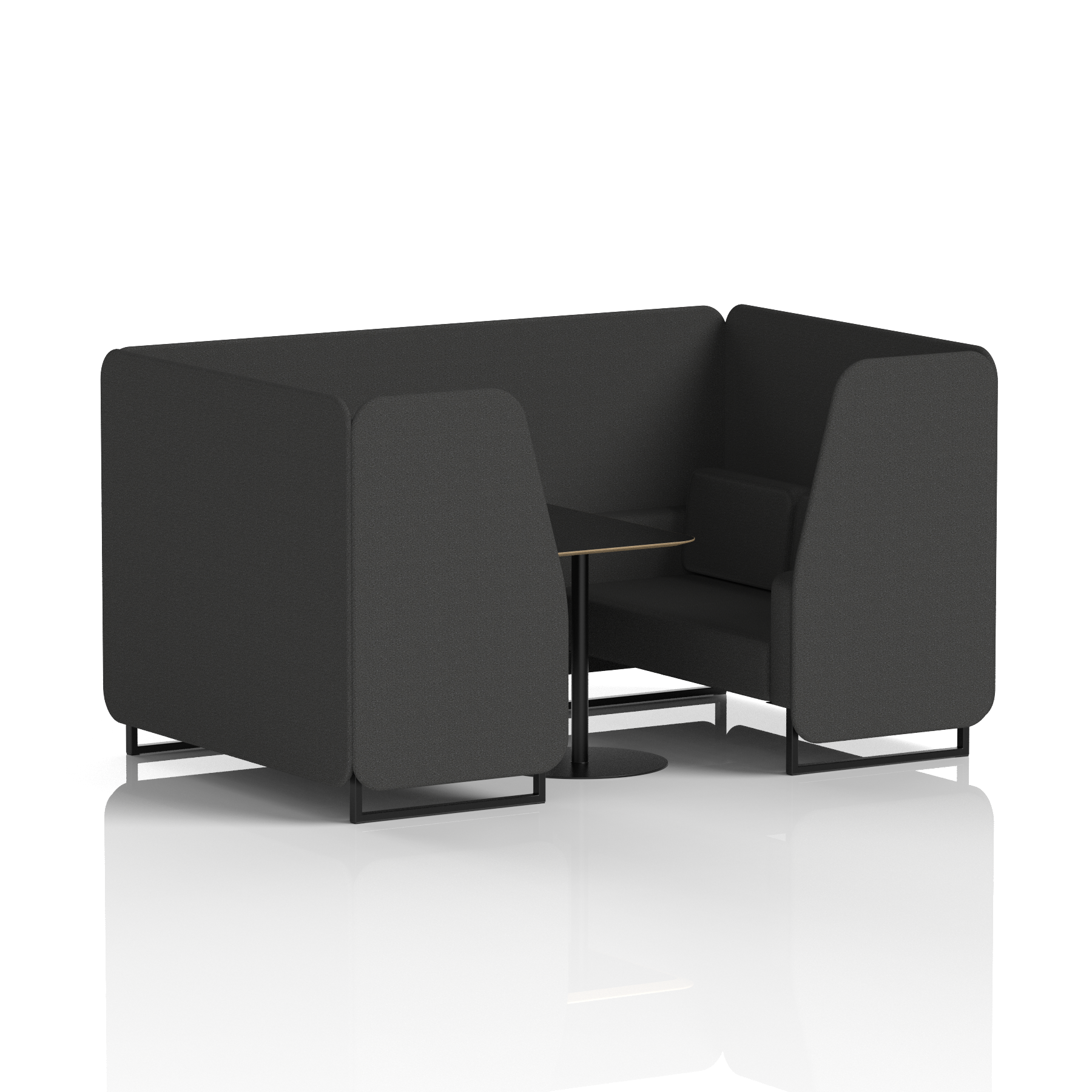 Brixworth Booth With Black Table In Single Tone