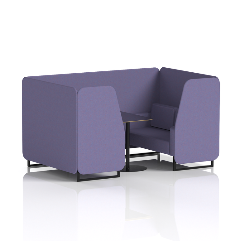 Brixworth Booth With Black Table In Single Tone