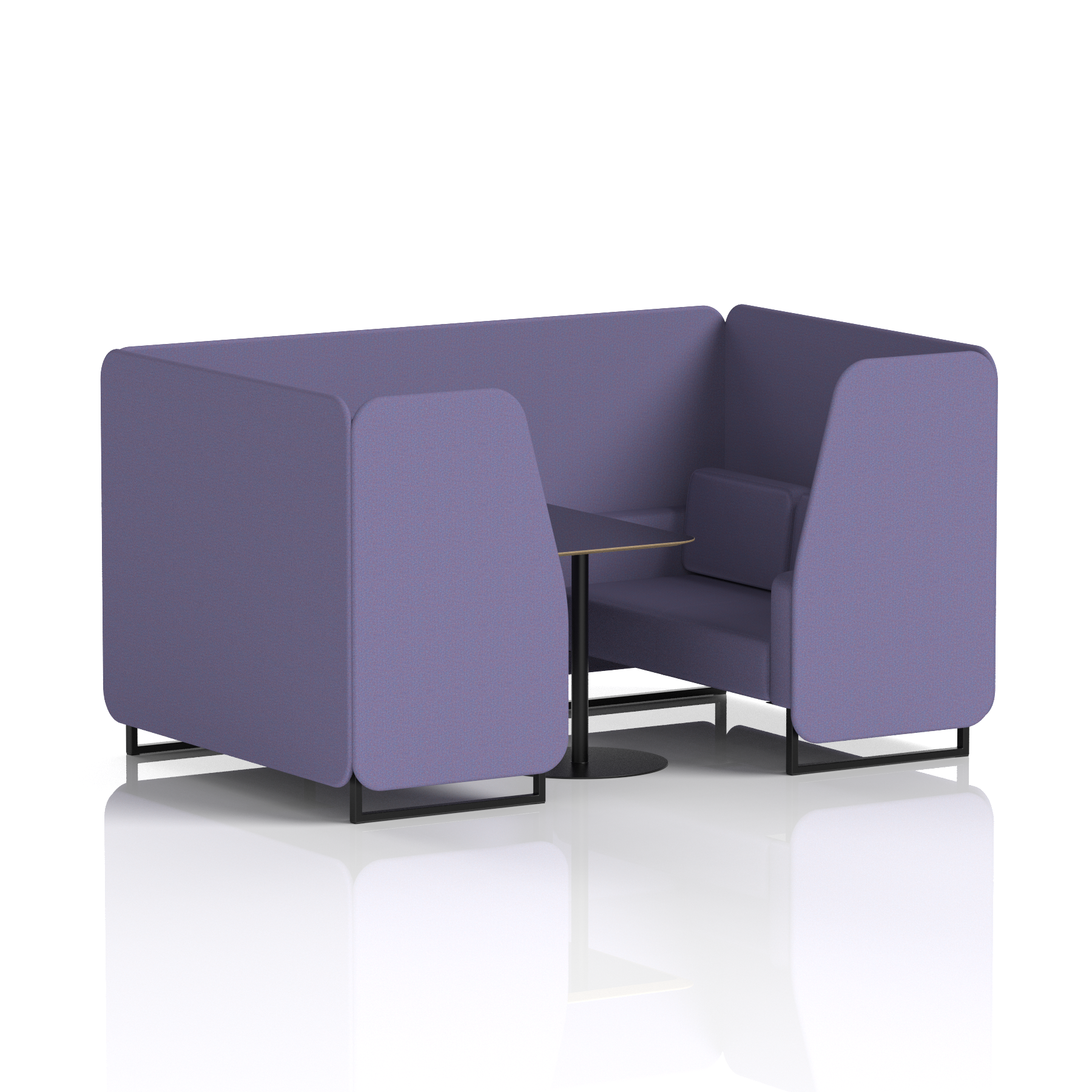 Brixworth Booth With Black Table In Single Tone