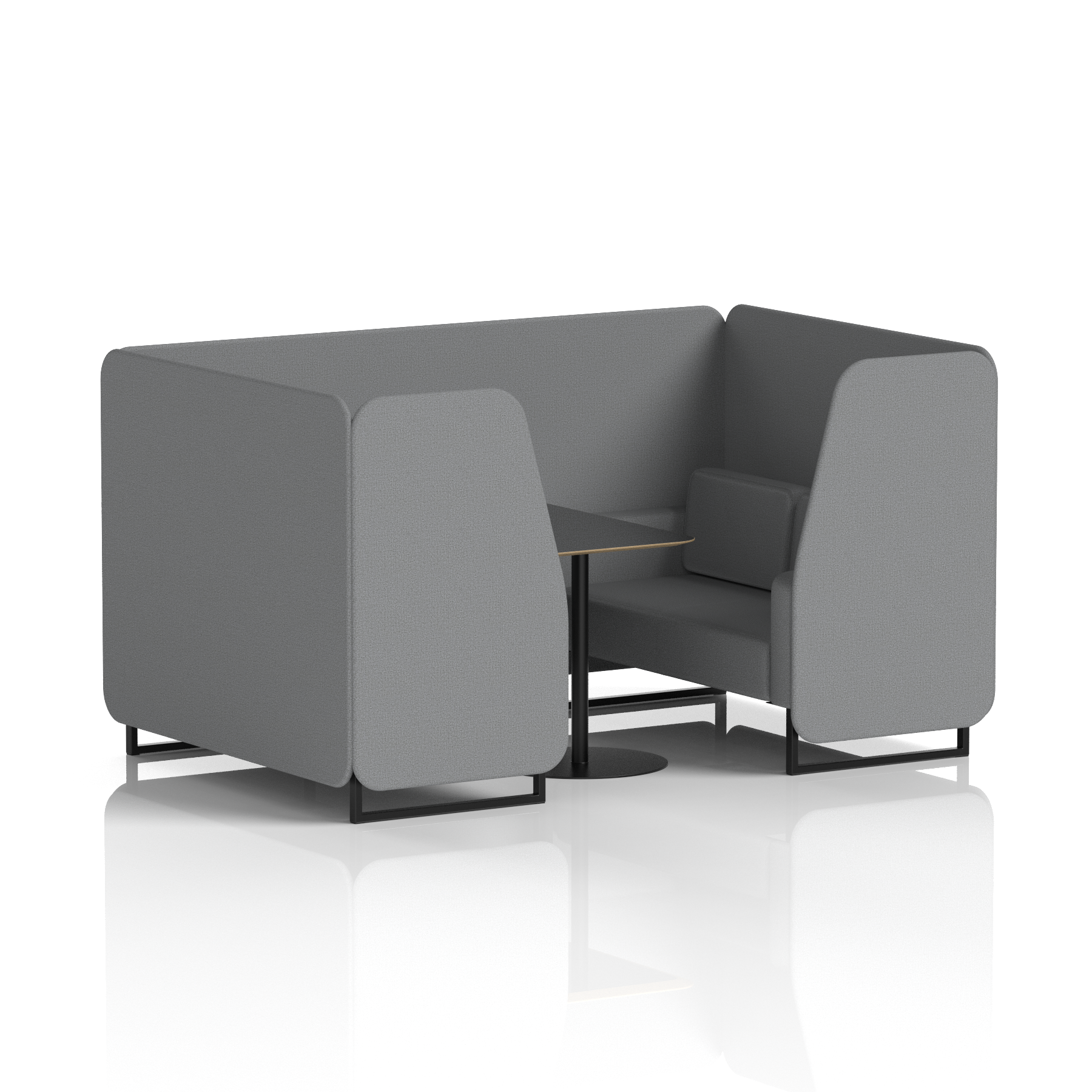 Brixworth Booth With Black Table In Single Tone