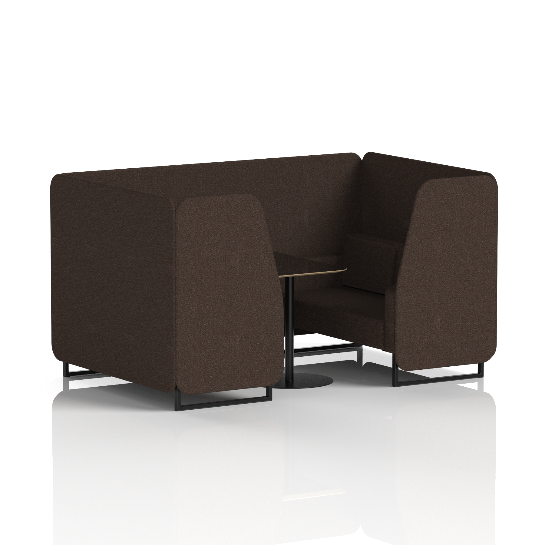 Brixworth Booth With Black Table In Single Tone