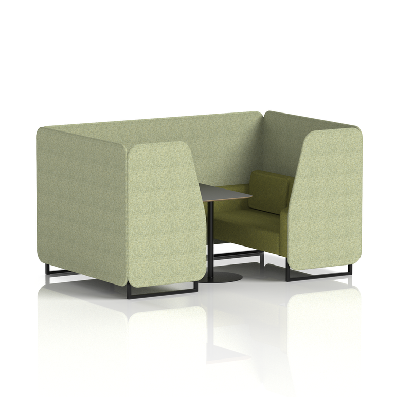 Brixworth Booth With Black Table In Two Tone