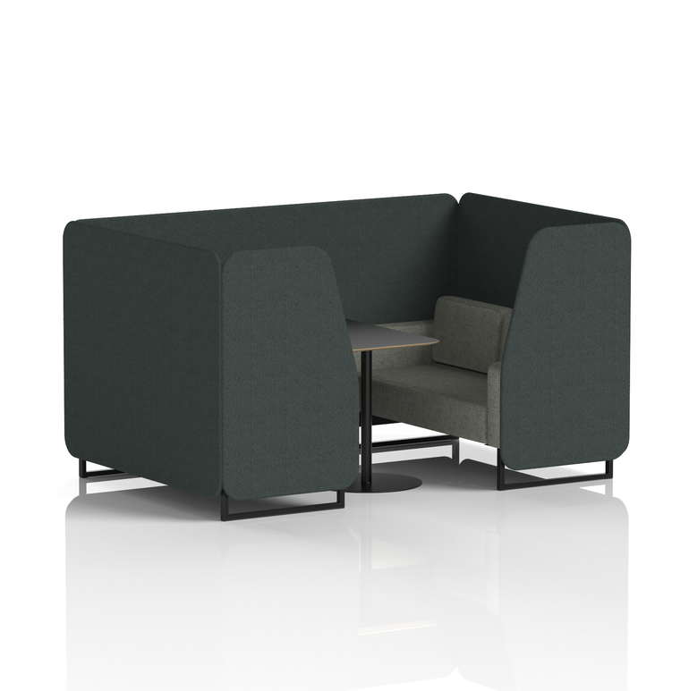 Brixworth Booth With Black Table In Two Tone