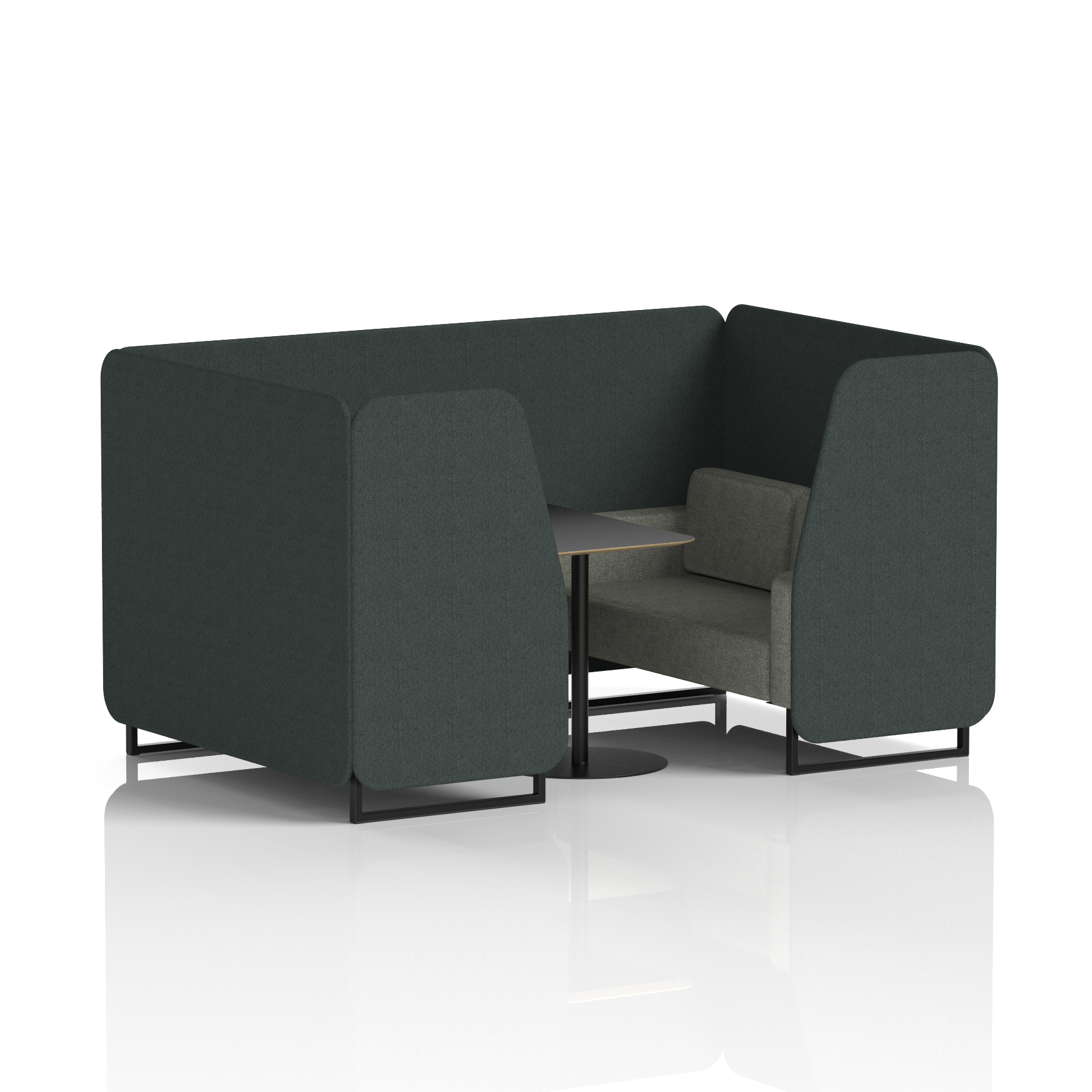 Brixworth Booth With Black Table In Two Tone