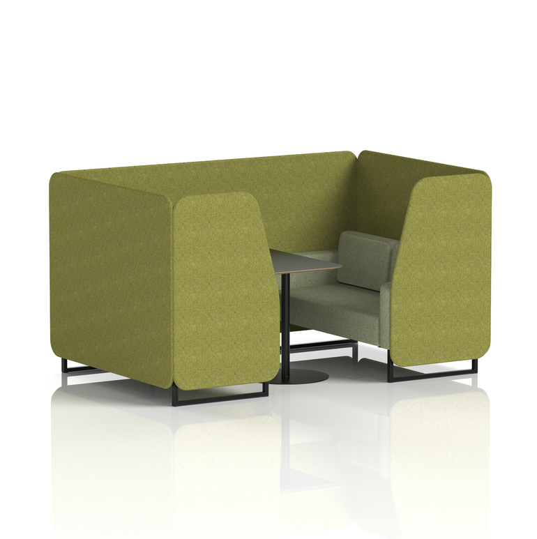 Brixworth Booth With Black Table In Two Tone
