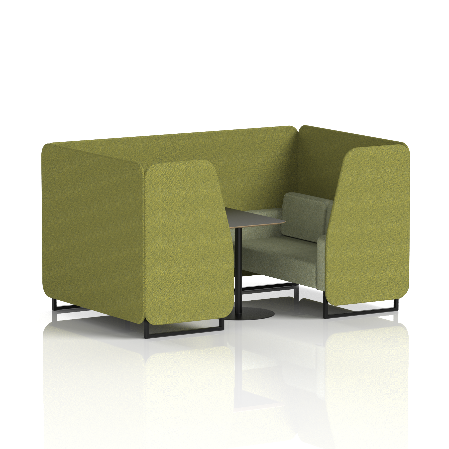 Brixworth Booth With Black Table In Two Tone