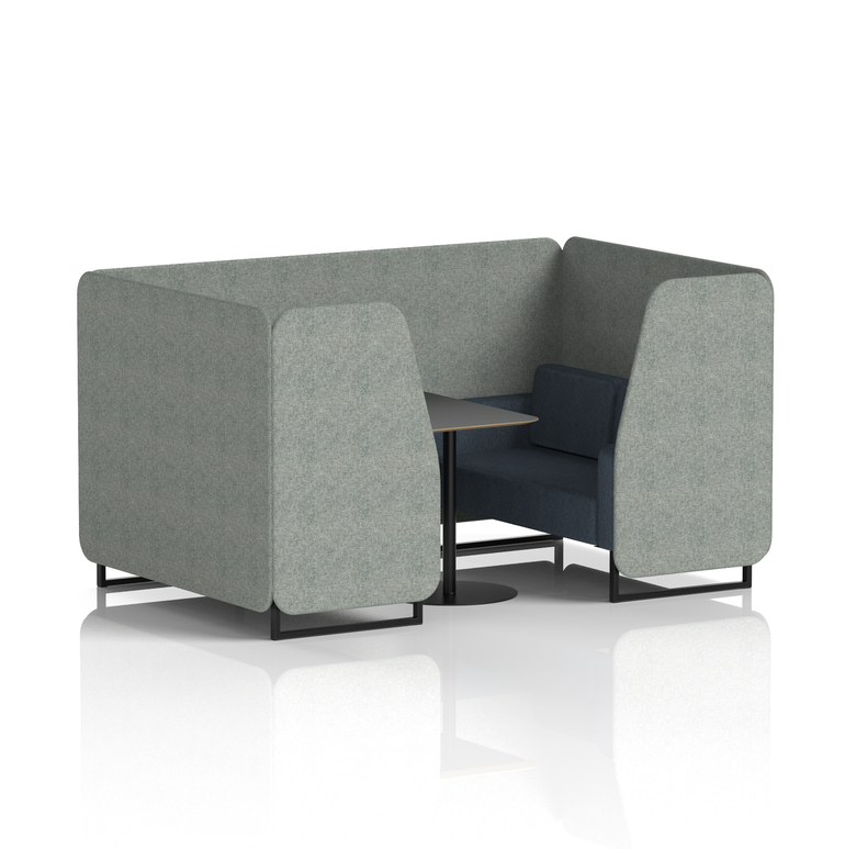 Brixworth Booth With Black Table In Two Tone