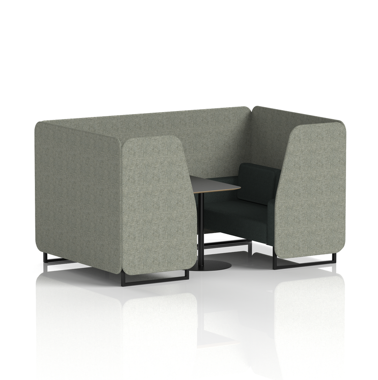 Brixworth Booth With Black Table In Two Tone
