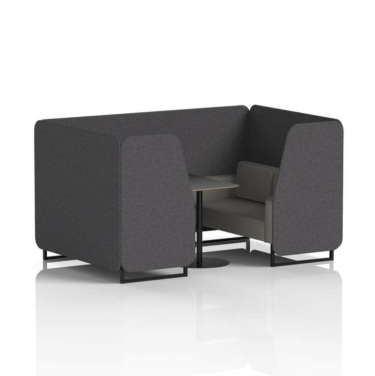 Brixworth Booth With Black Table In Two Tone