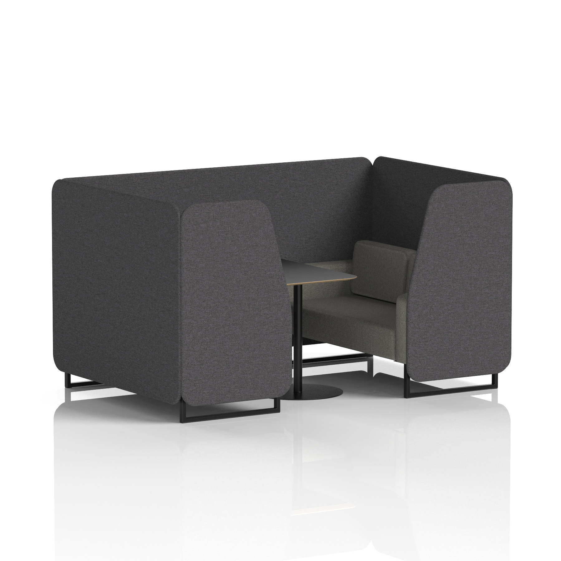 Brixworth Booth With Black Table In Two Tone
