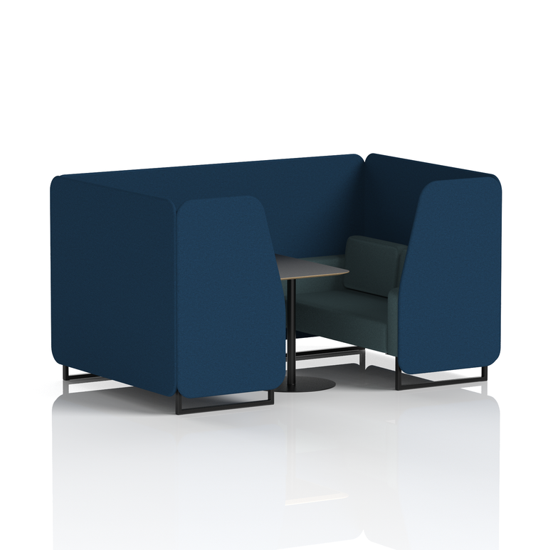 Brixworth Booth With Black Table In Two Tone