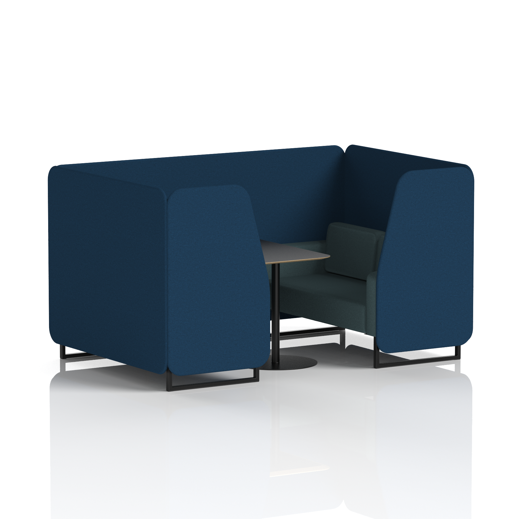 Brixworth Booth With Black Table In Two Tone