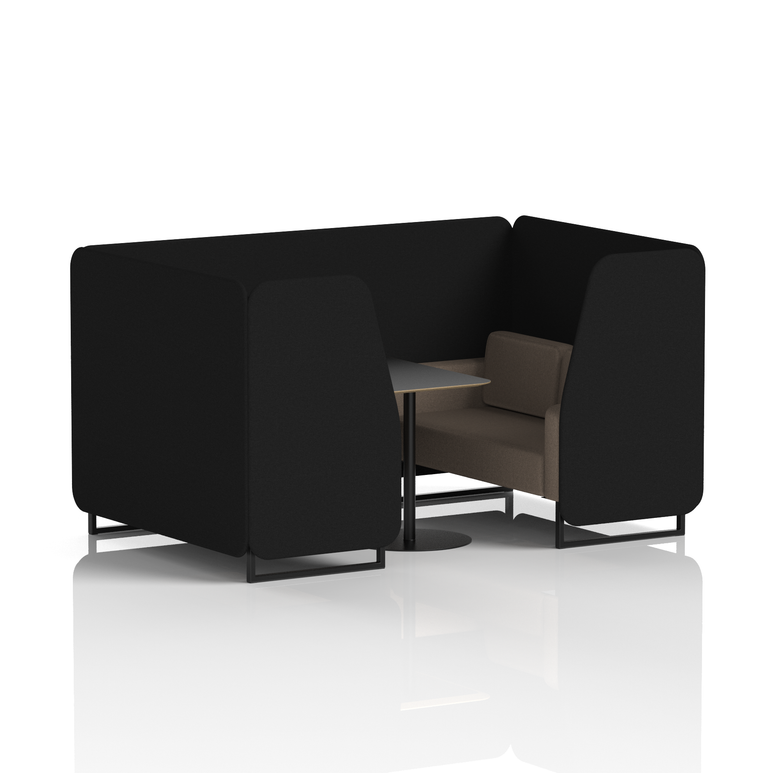 Brixworth Booth With Black Table In Two Tone