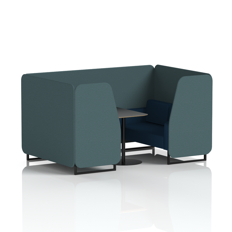 Brixworth Booth With Black Table In Two Tone