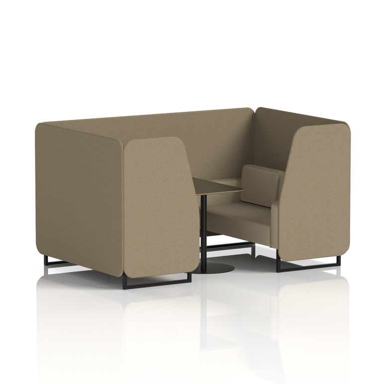 Brixworth Booth With Black Table In Two Tone