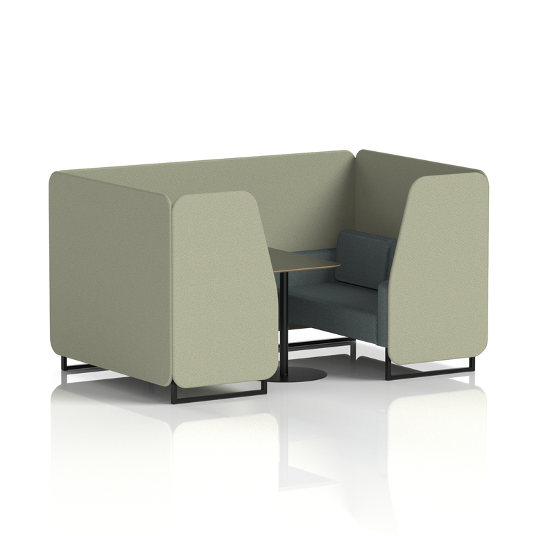 Brixworth Booth With Black Table In Two Tone