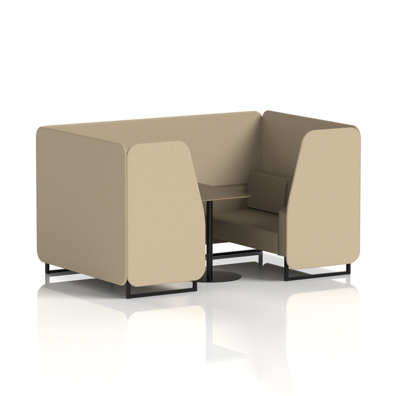 Brixworth Booth With Black Table In Two Tone