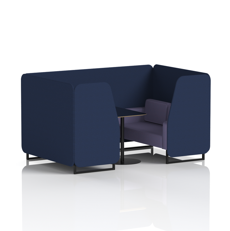 Brixworth Booth With Black Table In Two Tone