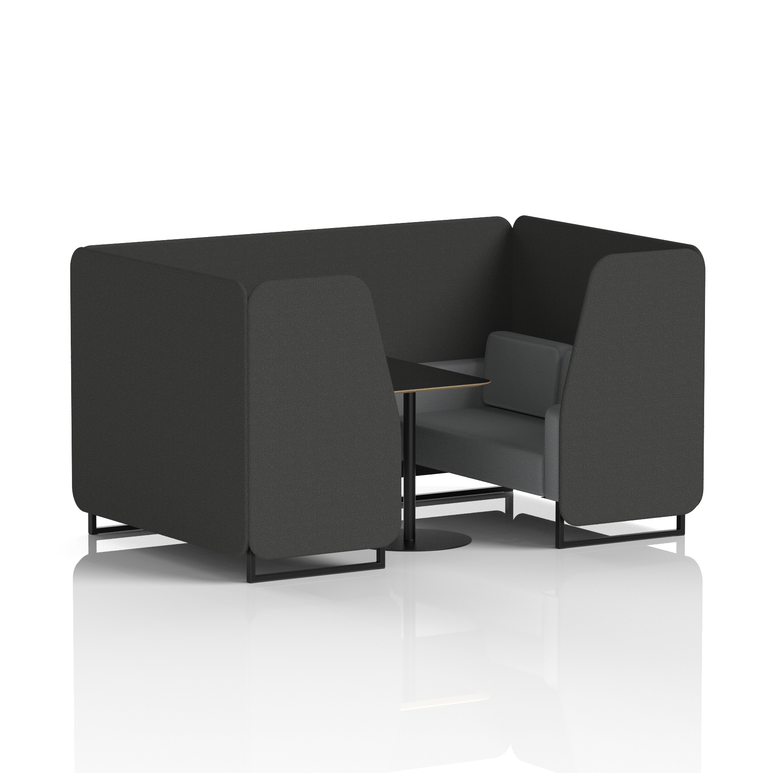 Brixworth Booth With Black Table In Two Tone