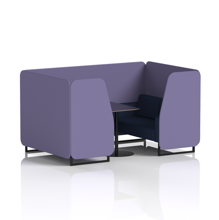 Brixworth Booth With Black Table In Two Tone