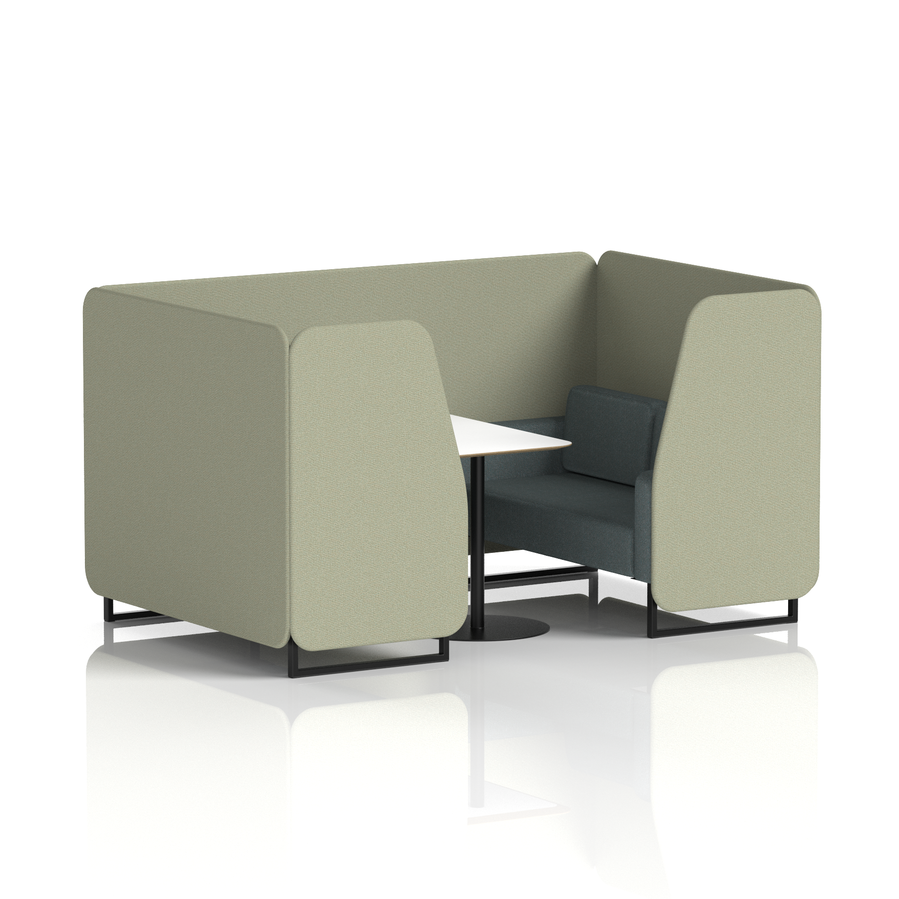 Brixworth Booth With White Table In Two Tone