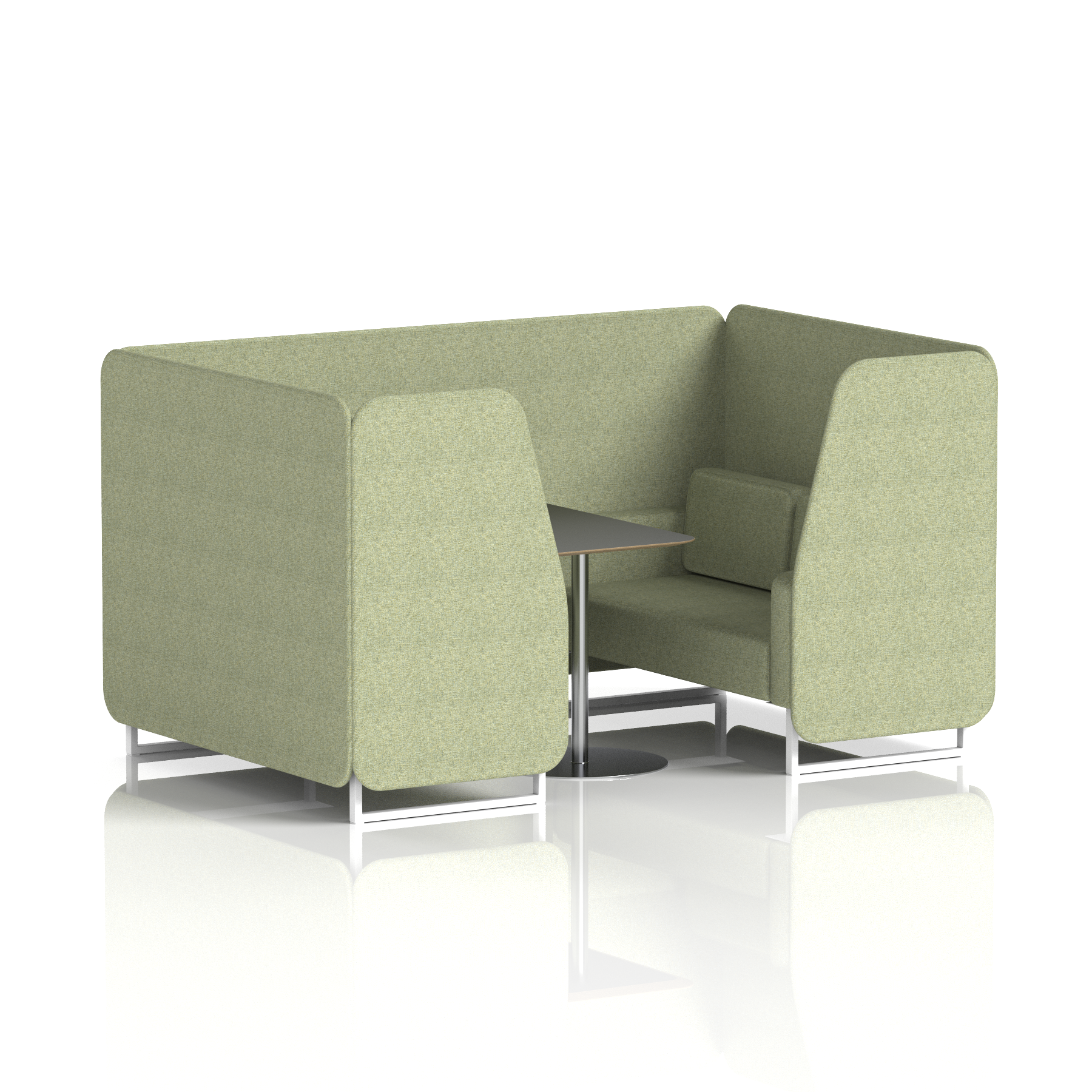 Brixworth Booth With Black Table In Single Tone