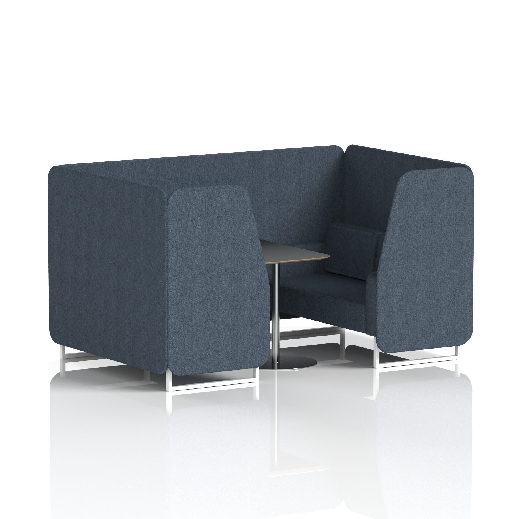 Brixworth Booth With Black Table In Single Tone