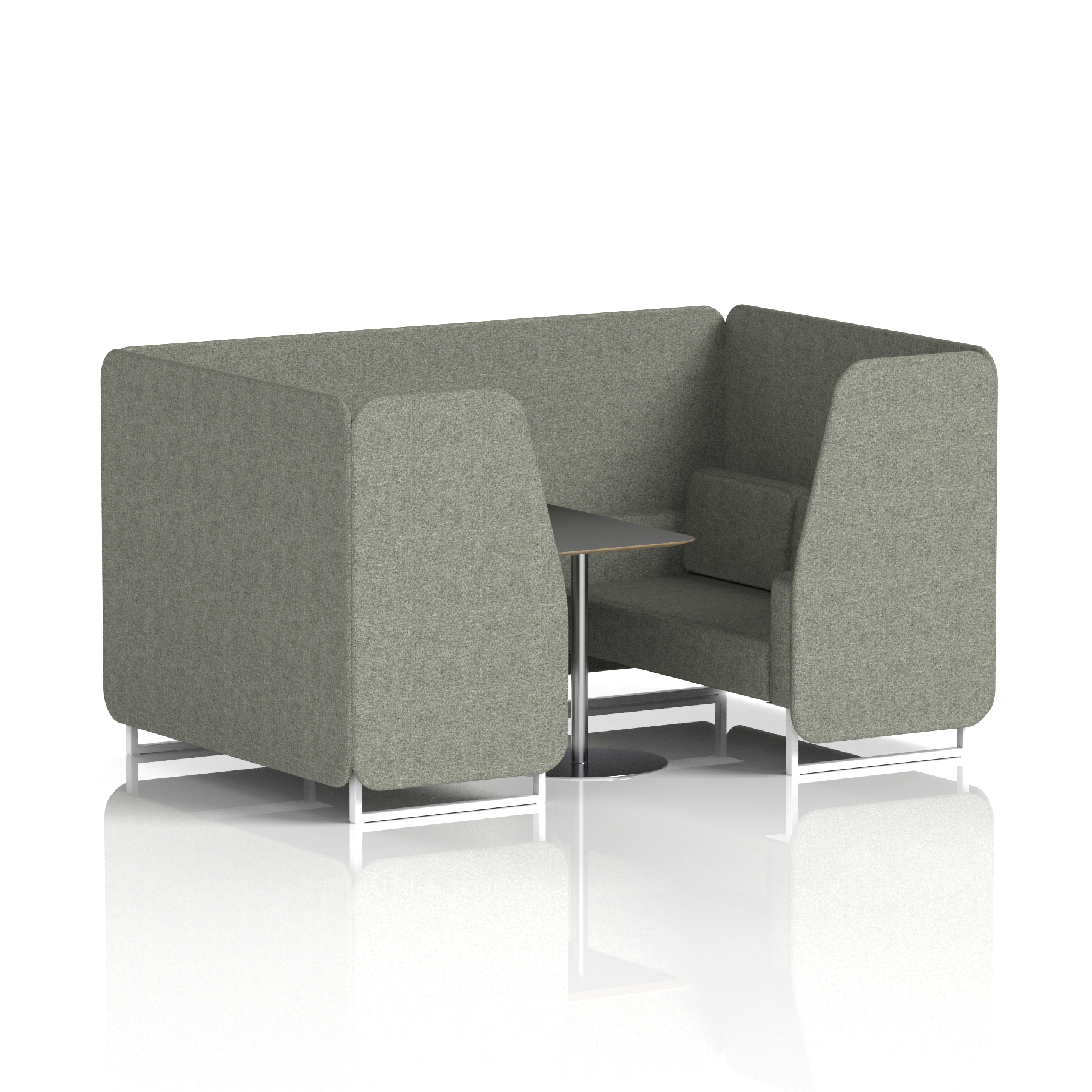 Brixworth Booth With Black Table In Single Tone
