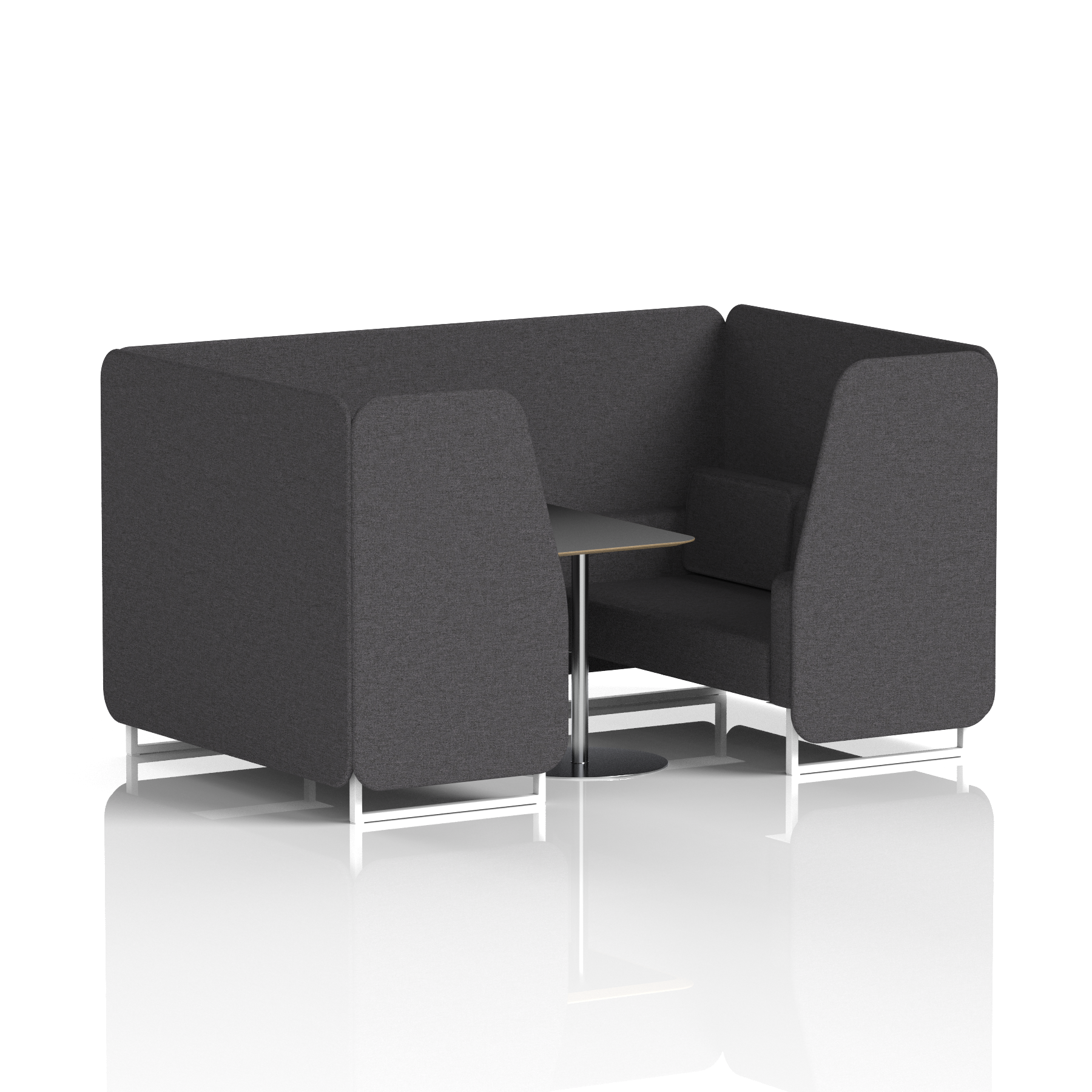 Brixworth Booth With Black Table In Single Tone