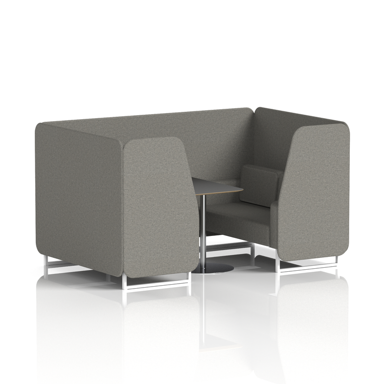 Brixworth Booth With Black Table In Single Tone