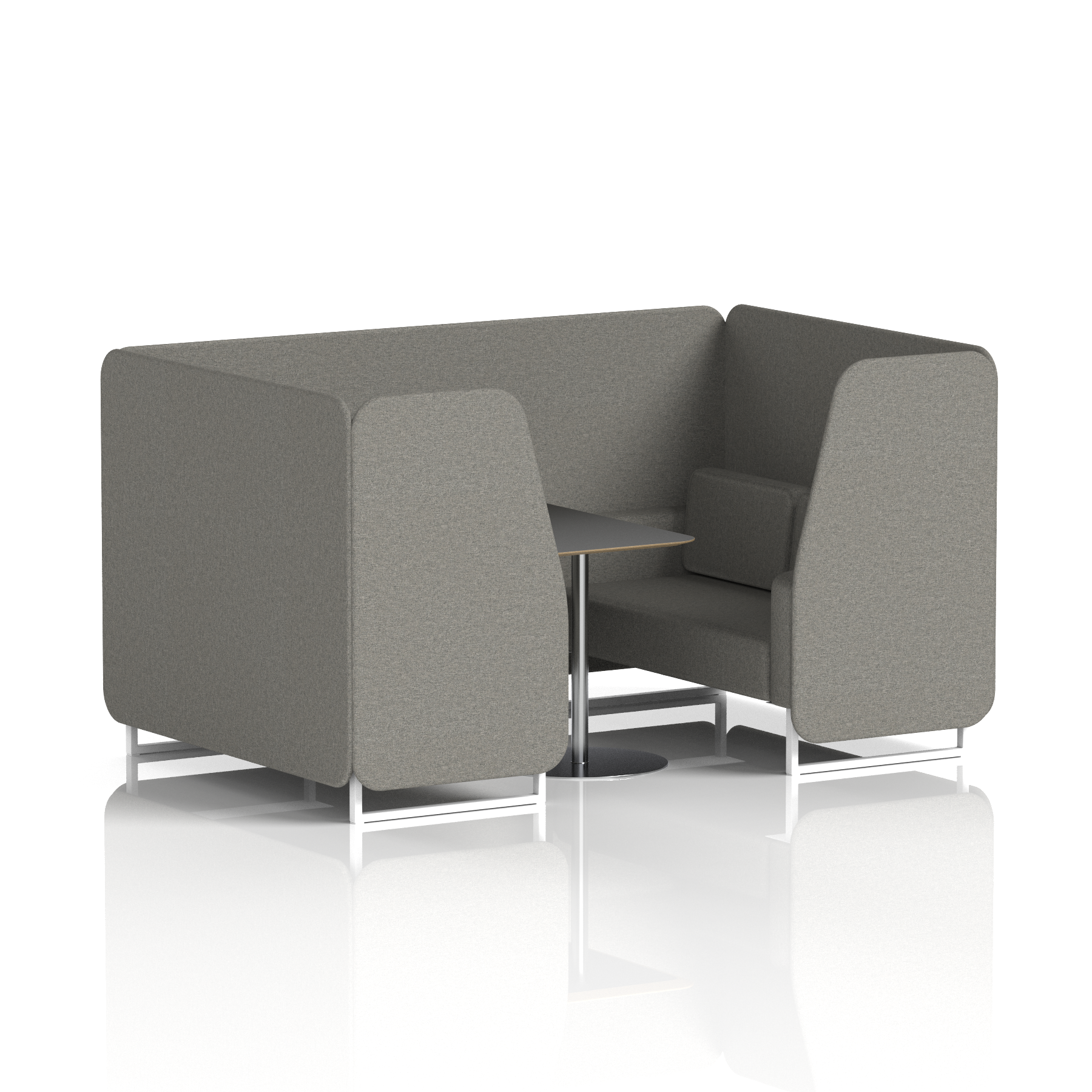 Brixworth Booth With Black Table In Single Tone