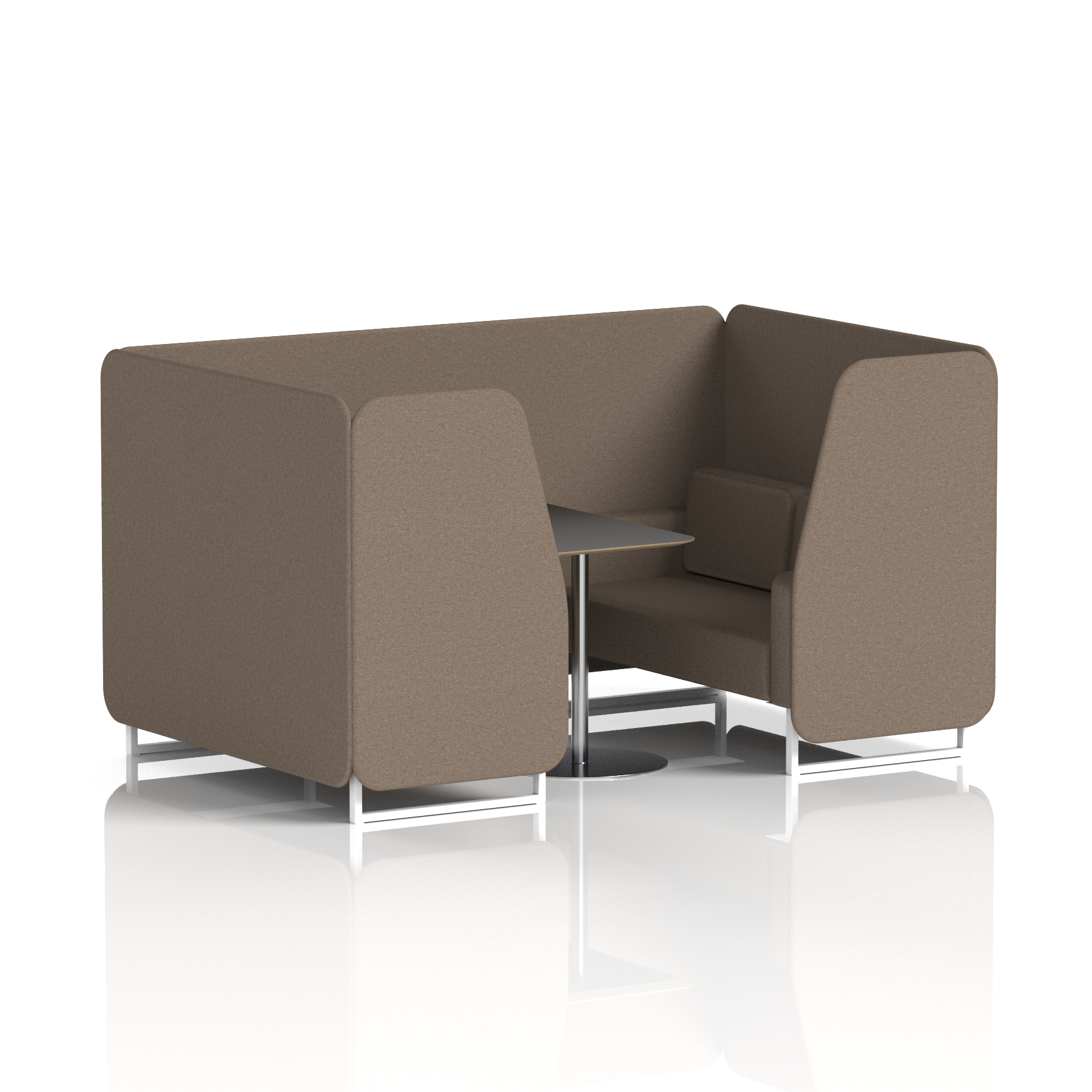 Brixworth Booth With Black Table In Single Tone
