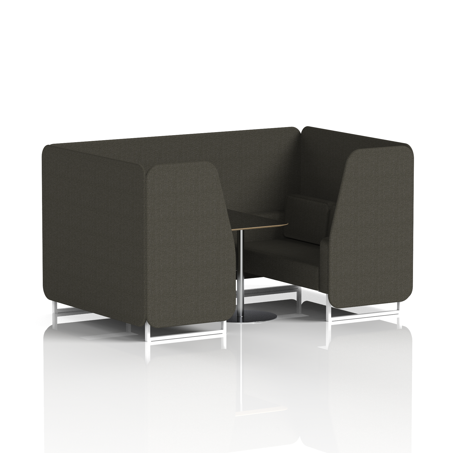 Brixworth Booth With Black Table In Single Tone