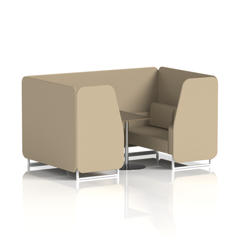 Brixworth Booth With Black Table In Single Tone