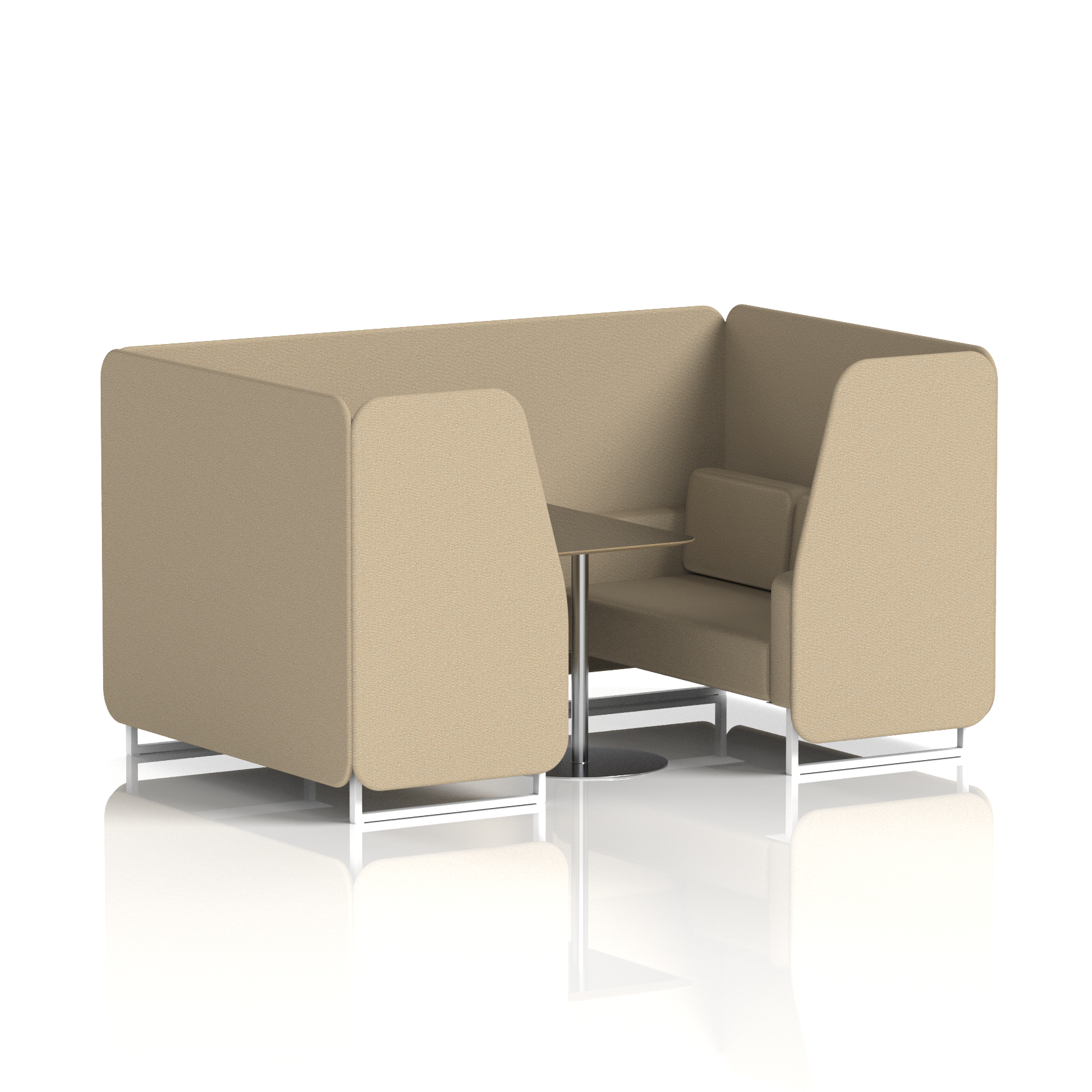 Brixworth Booth With Black Table In Single Tone