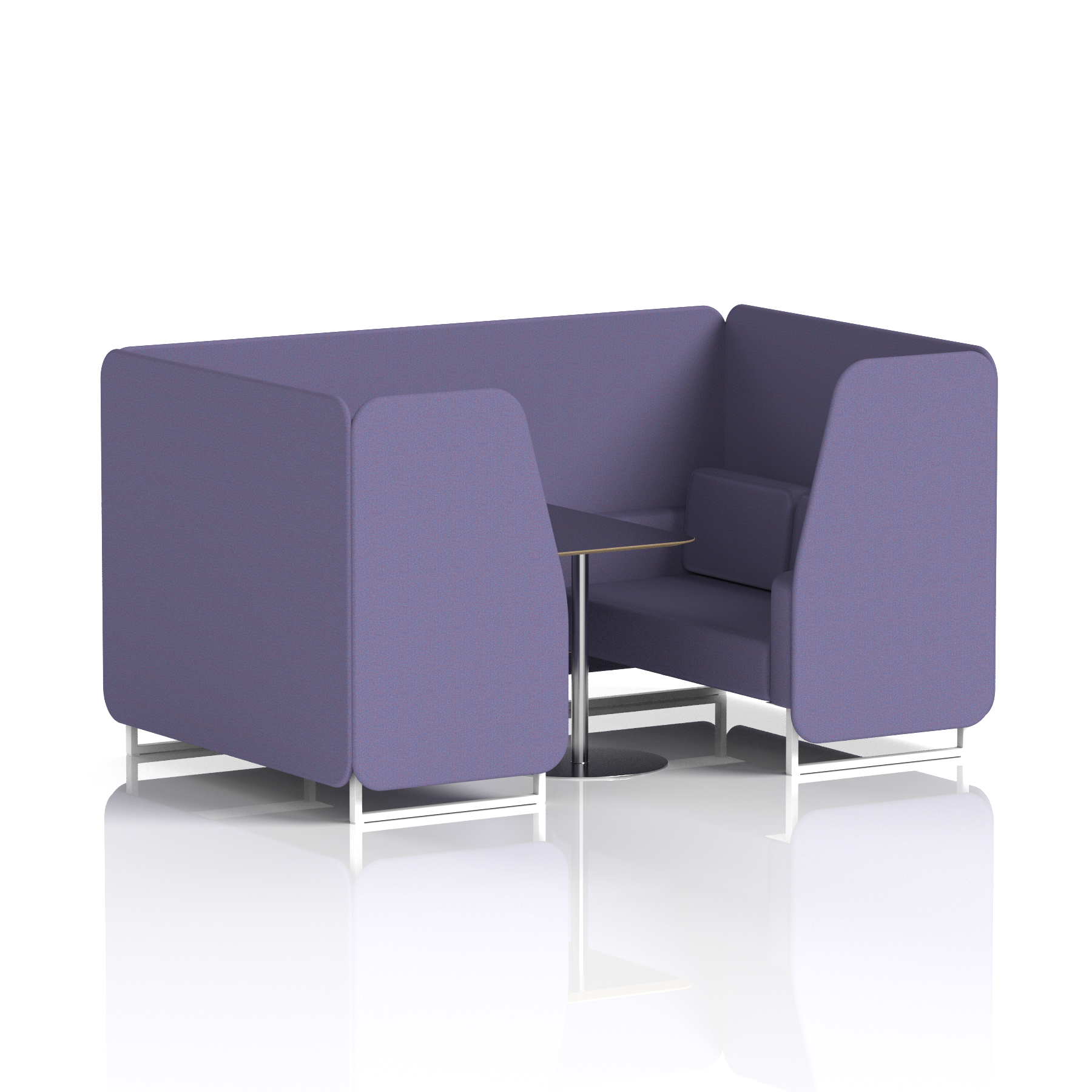 Brixworth Booth With Black Table In Single Tone