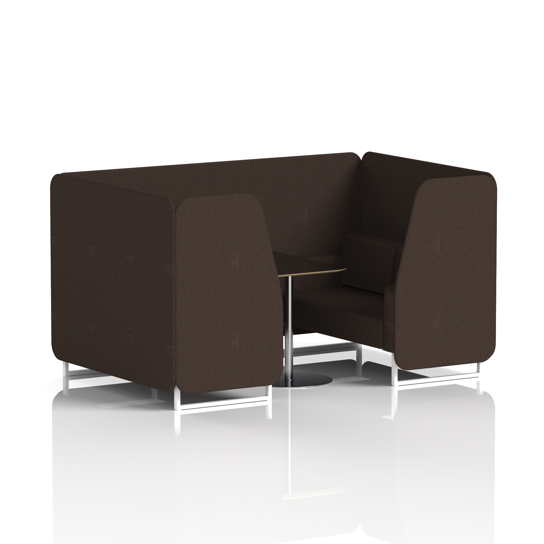 Brixworth Booth With Black Table In Single Tone