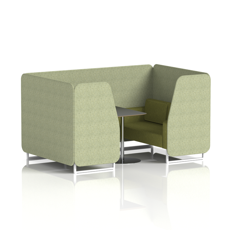Brixworth Booth With Black Table In Two Tone
