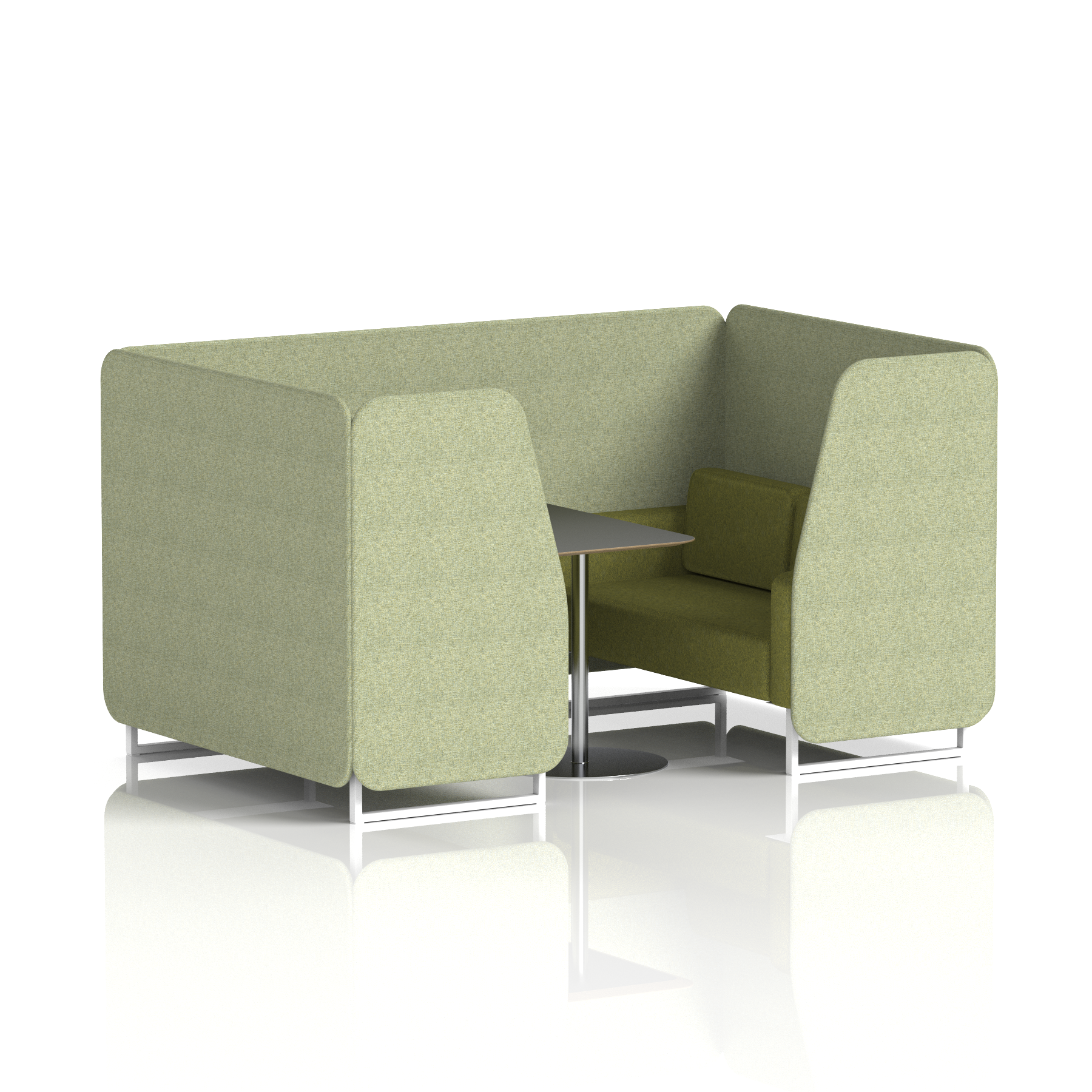 Brixworth Booth With Black Table In Two Tone