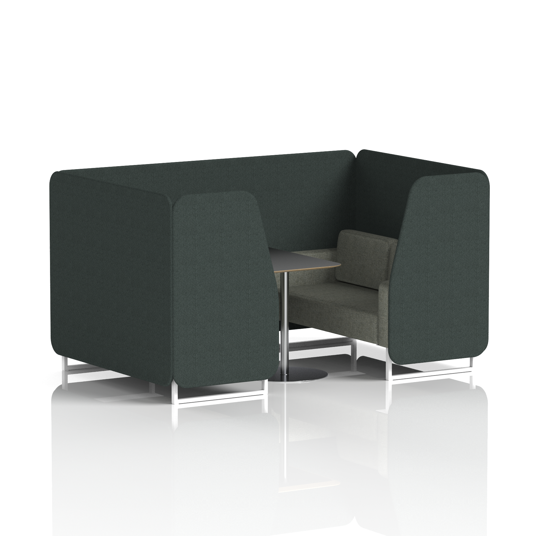 Brixworth Booth With Black Table In Two Tone