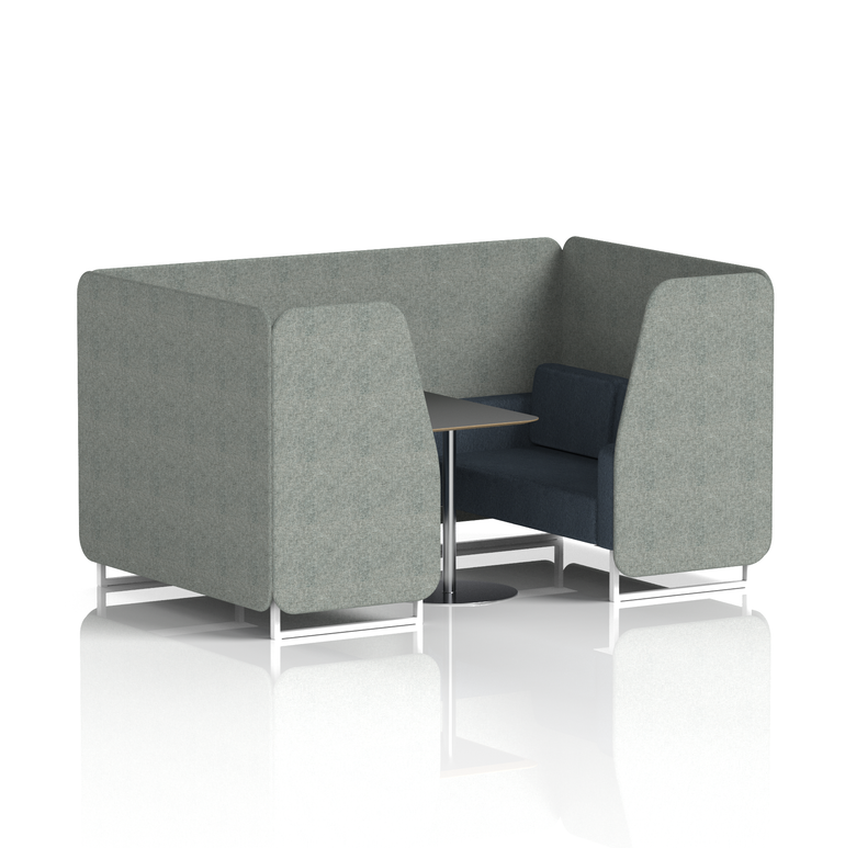 Brixworth Booth With Black Table In Two Tone