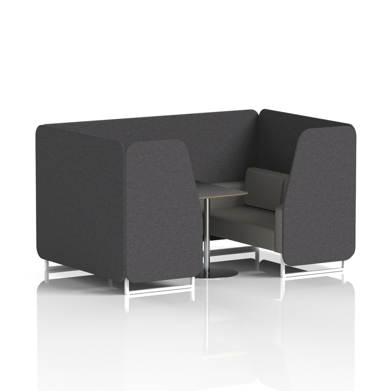 Brixworth Booth With Black Table In Two Tone