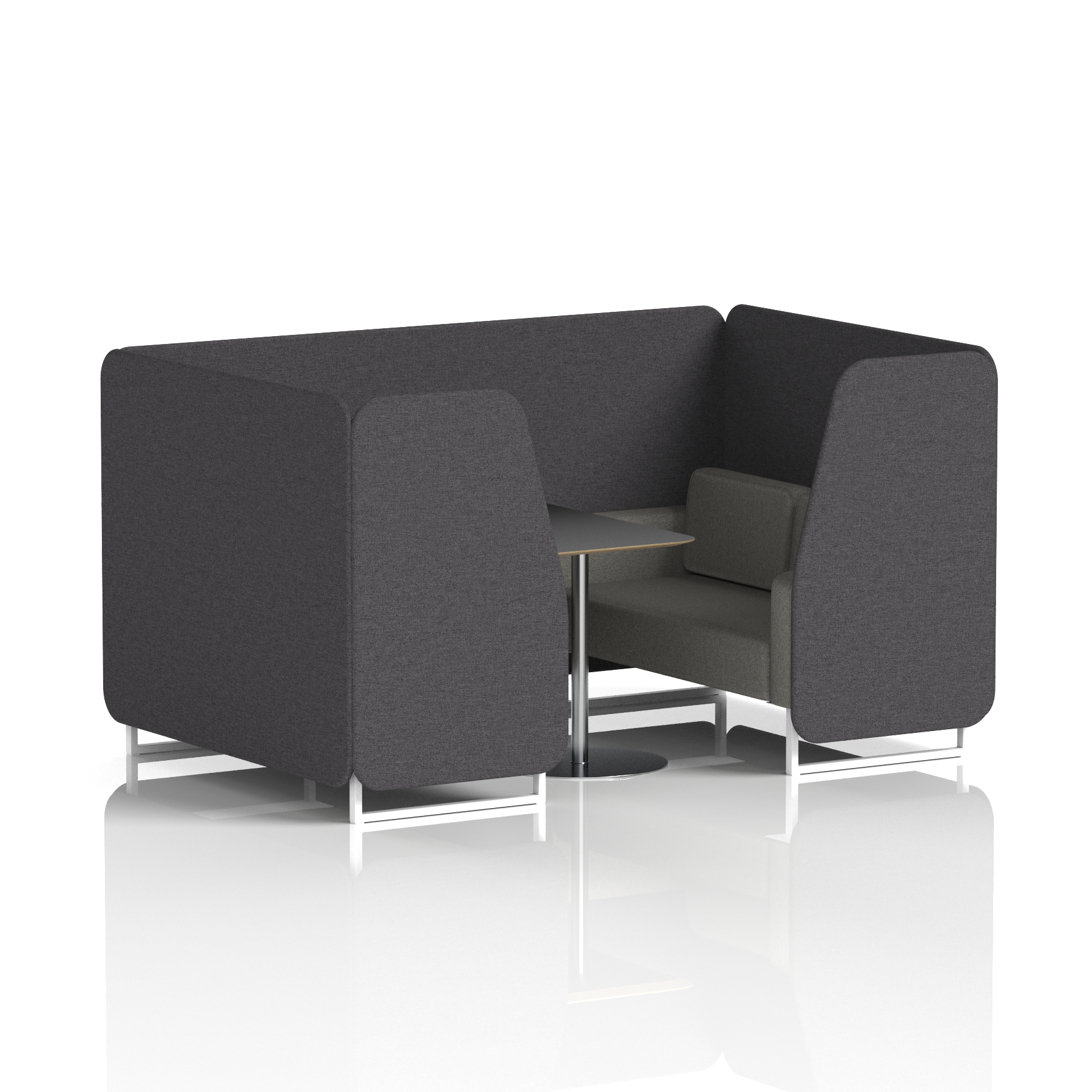 Brixworth Booth With Black Table In Two Tone