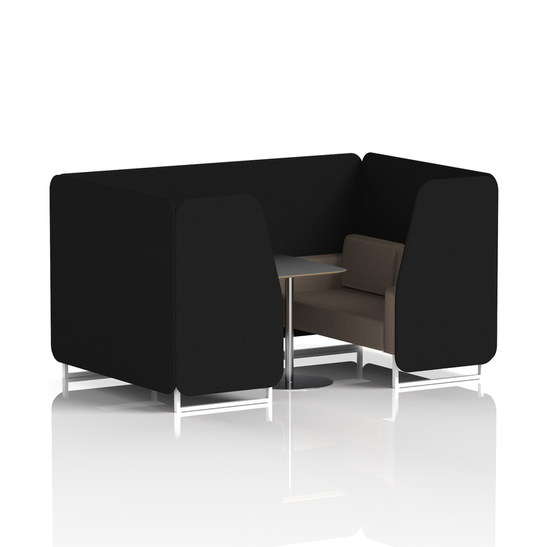 Brixworth Booth With Black Table In Two Tone