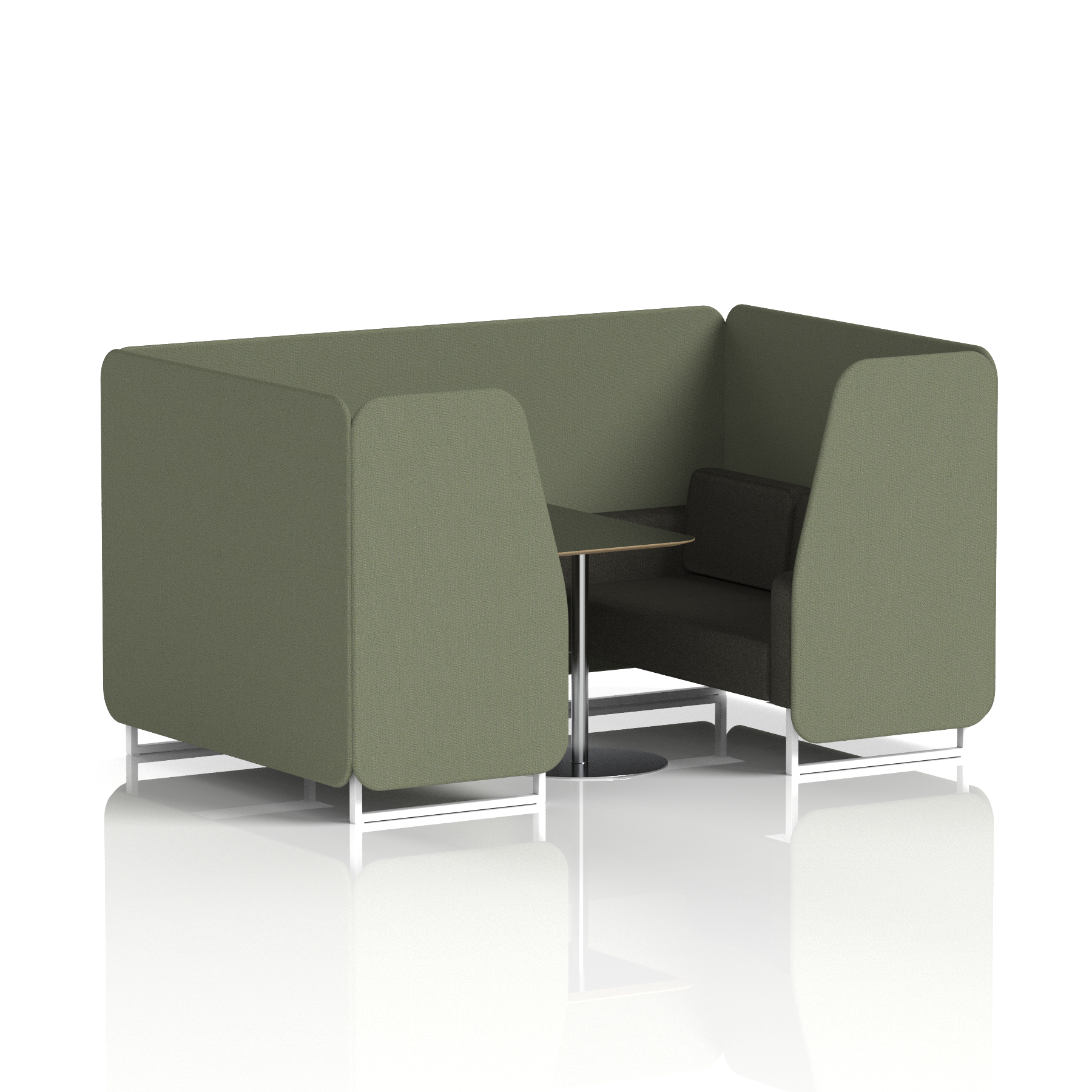 Brixworth Booth With Black Table In Two Tone