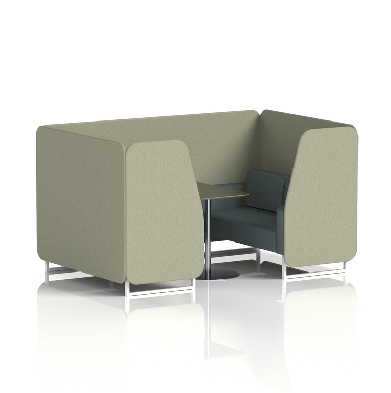 Brixworth Booth With Black Table In Two Tone