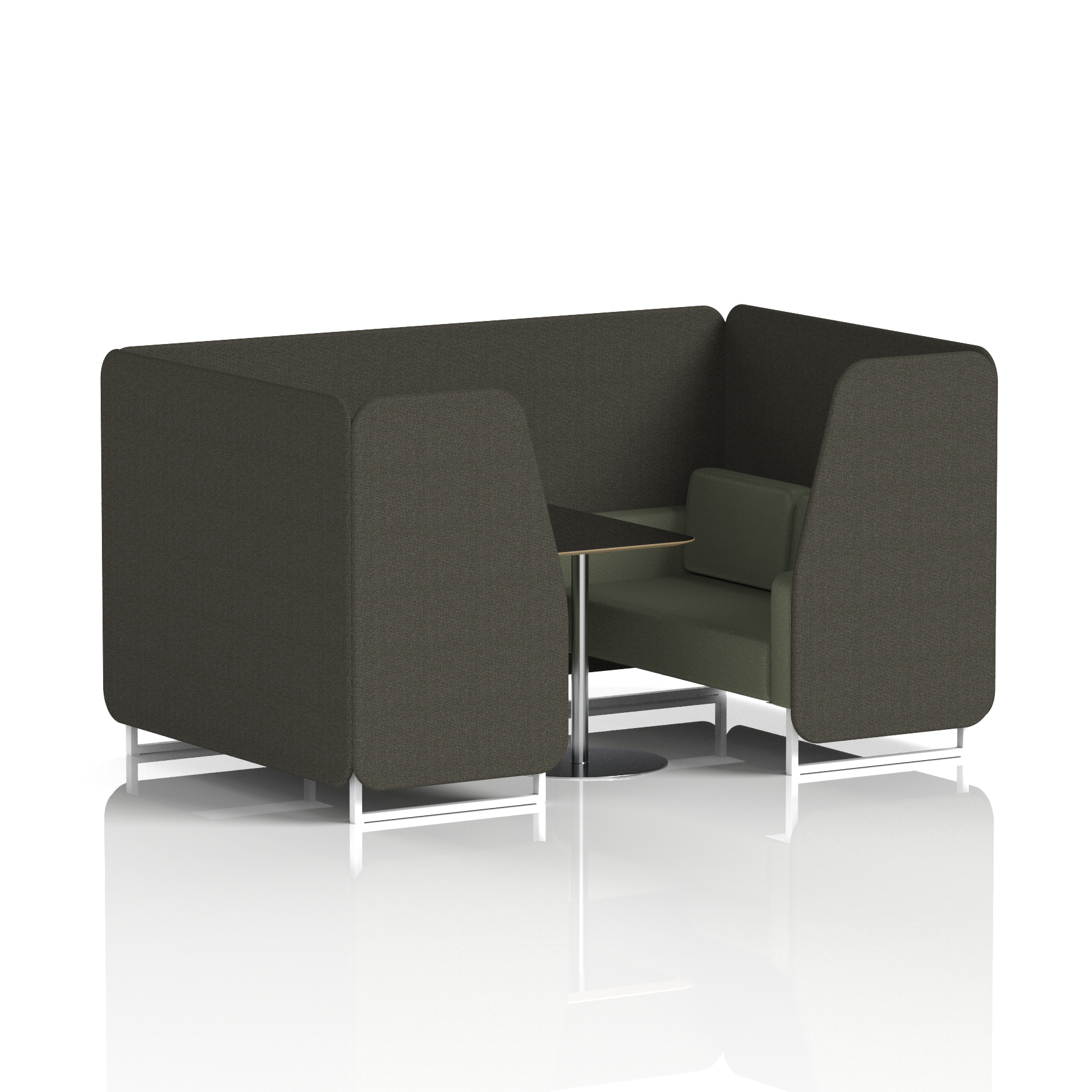 Brixworth Booth With Black Table In Two Tone