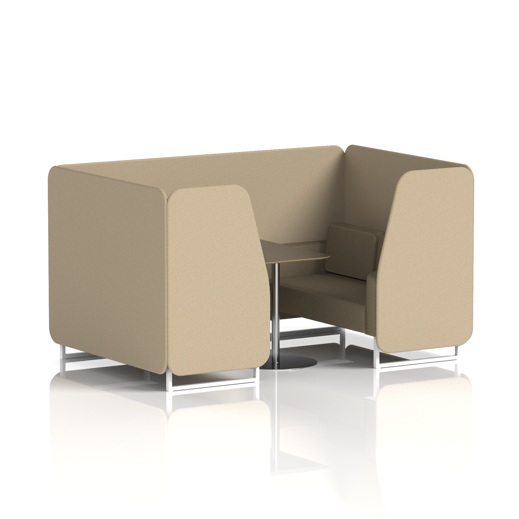 Brixworth Booth With Black Table In Two Tone