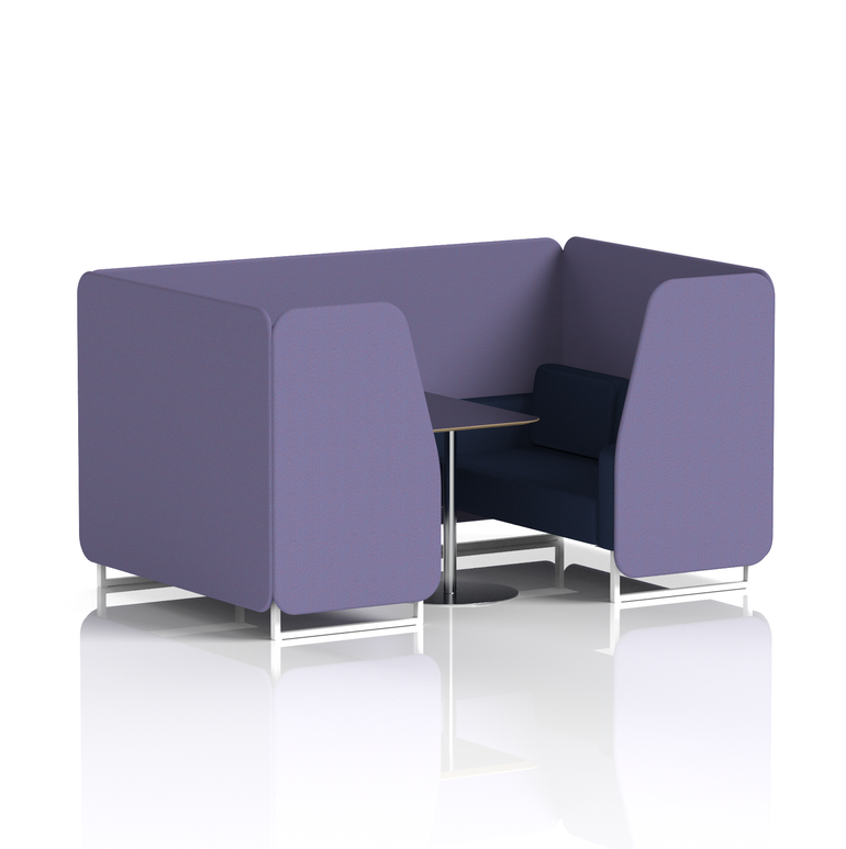 Brixworth Booth With Black Table In Two Tone